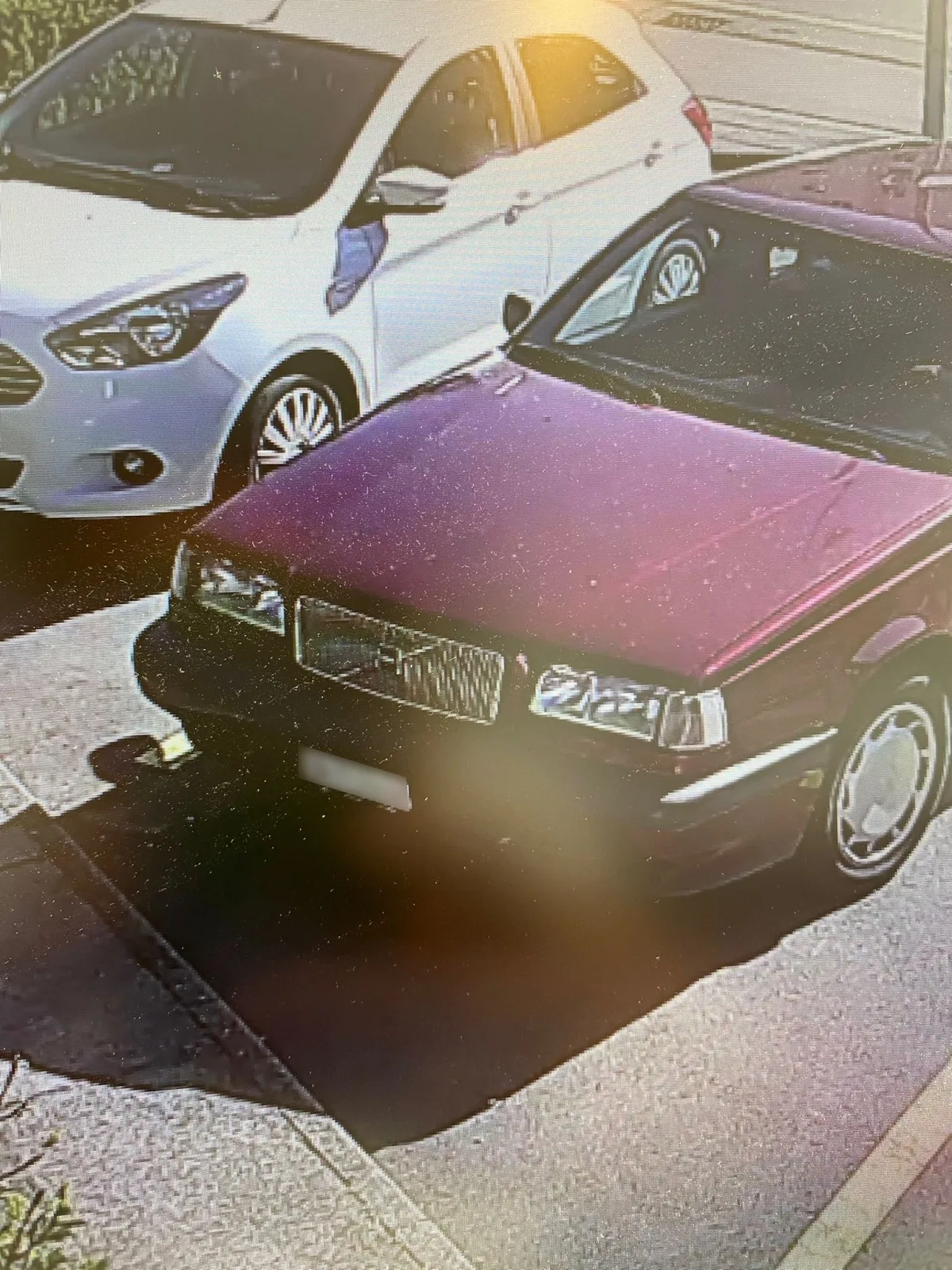 Dieses Beweisbild lieferte die Firma Falschparker … Freys Auto von vorne.
